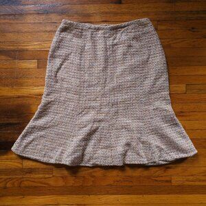 Clifford Michael VTG Fluted Wool Tweed Lined Skirt